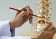 doctor pointing to spine